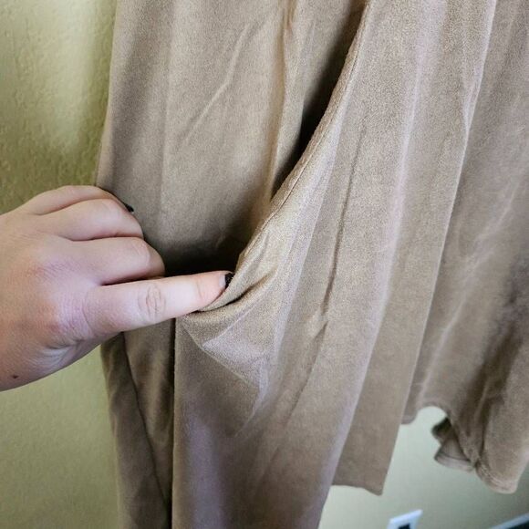 Enough About Me Faux Suede Dress - Picture 4 of 6